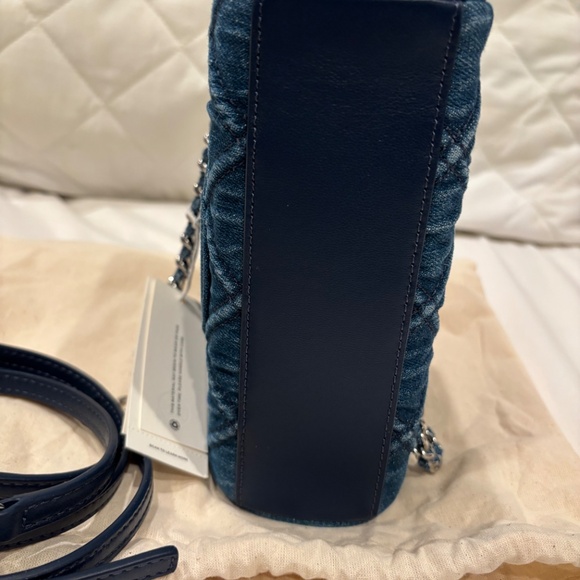 Tory Burch Mini Denim Fleming Tote Bag - Picture 7 of 8